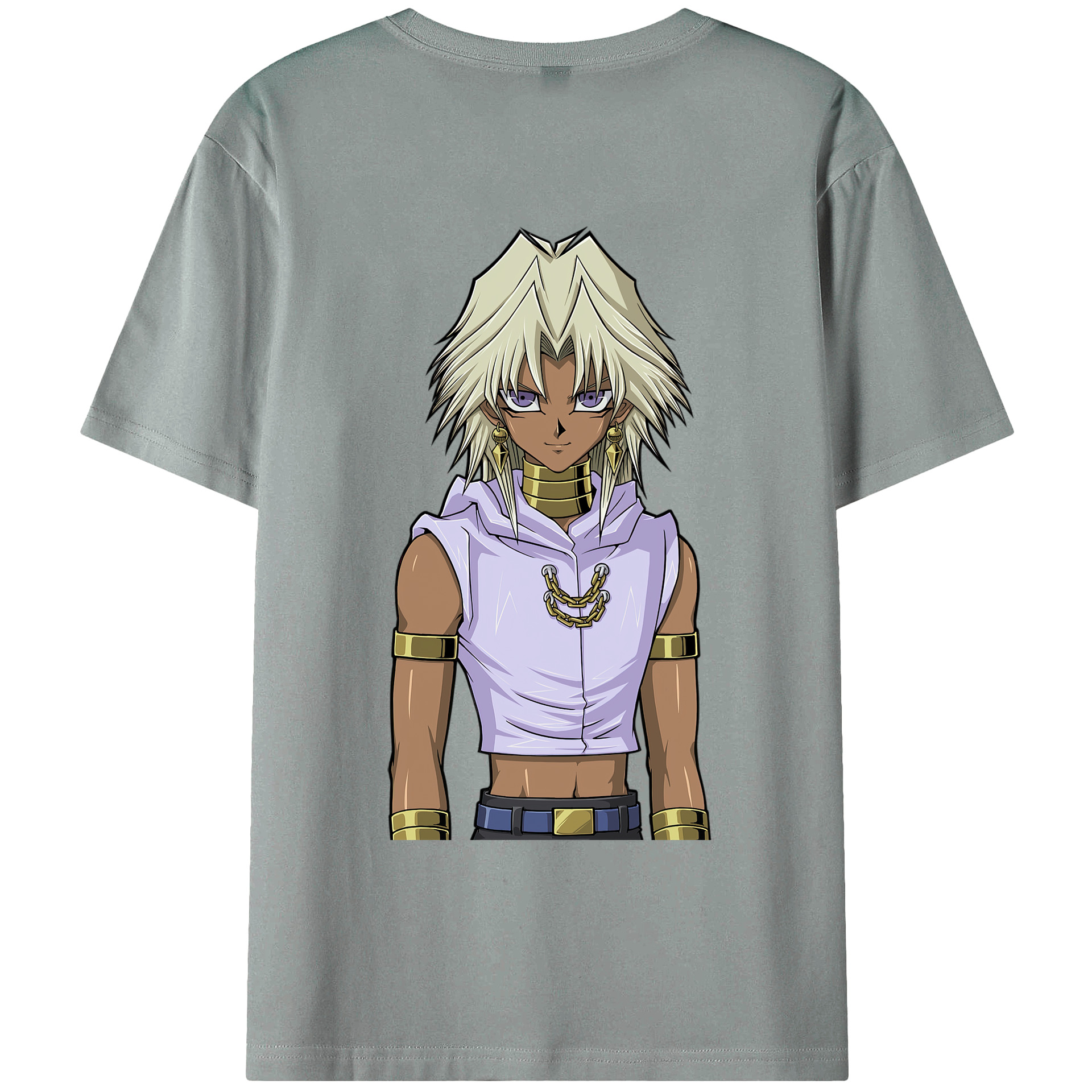 （画像用） 遊☆戯☆王 Yu-Gi-Oh! 綿100％ メンズ半袖Tシャツ（バックプリント） 通気性